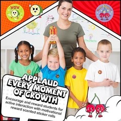 3 Rolls Scratch and Sniff Scented Stickers for Kids, 600 Pcs Motivational Reward