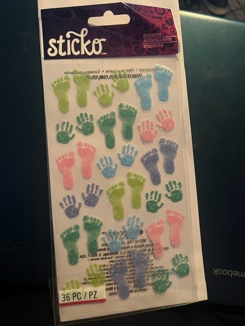 sticko Pastel Baby prints 36 pc