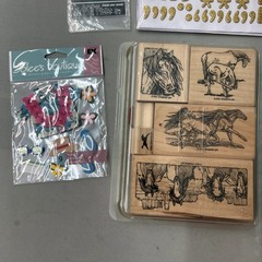 Scrapbooking Lot Book Stamps Paper Etc.