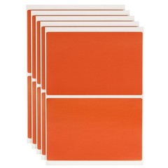 120 Sheet Orange Label Stickers 3 x 2 Inch Rectangle Coding Labels for Office