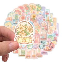 50pcs Jar Stickers, Mason Drink Tube Coffee popsicle, Waterproof, 148