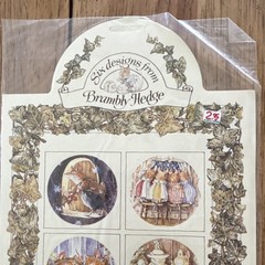 Vintage / Rare New Brambly Hedge greeting cards, seals and folder 1982/1983/1984