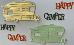 HAPPY CAMPER Die-Cut Set(6pc) Travel Trailer•Roadtrip•Family •Friends•Vacation•