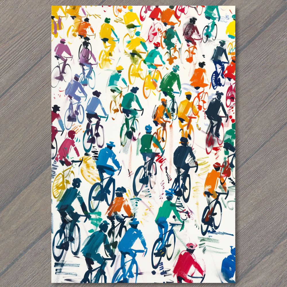 STICKER Bicycle Collage Riding Bikes Funny Cute Strange Wheels Fun Cute Art