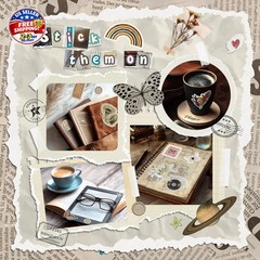 300 Pcs Vintage Stickers, Junk Journal Supplies, Cute Stickers for Journaling Su