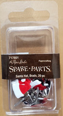 SPARE PARTS by The Paper Studio Decorative Brads – SANTA HAT – 20 pcs