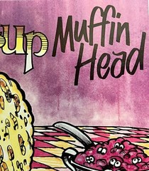 Vintage 1989 Kraft Jelly Up Muffin Head Stickers Butter Grapes Faces Egg 80s