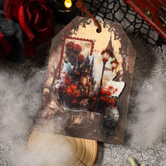 80 Pcs Mist Theme Gothic Scrapbook Kit, Vintage PET Stickers for Junk Journal &