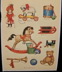 Vintage Sticker Lot Christmas Tags 6 Sheets AGC,Gibson Hallmark, Footrot Flat