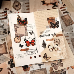 Washi Stickers for Journaling, Vintage Ephemera for Scrapbooking with 180Pcs Bu