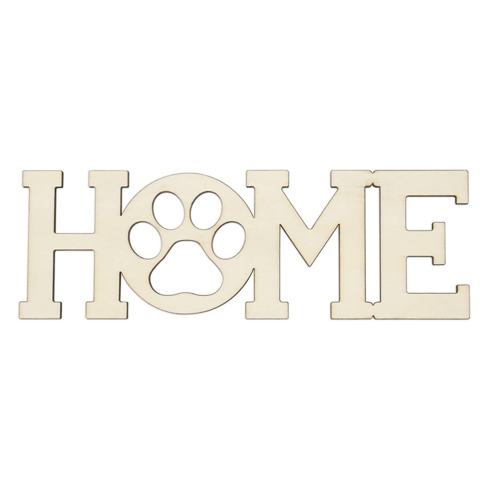 3pcs Home Paw Wood Sign Blank Wooden Dog Cat Paw Plaque Unfinished Wood DIY C…