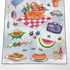 NEW Stickety-Doo-Da PICNIC and OCEAN Sticker Autocollants 2 Designs 4 Sheets