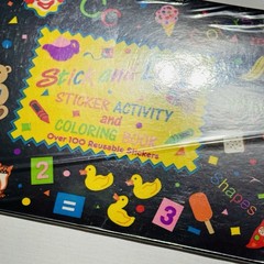 Vtg SandyLion Stick & Learn Sticker Activity and Coloring Book NOS PLEASE READ