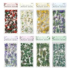 Transparent Flower & Plant – 48 Sheets – 48 Sheets – Natural Floral & Plant