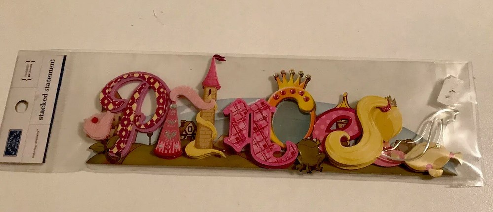 Karen Foster Dimensional Stacked Statement Stickers Scrapbook Princess New