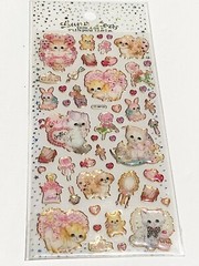 ADORABLE CUTE PUPPY,KITTEN,BAMBI ,Bunny,DOG CAT DEER STICKERS 3 STICKER SET