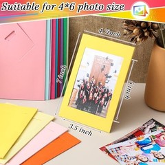 150 Pcs Paper Picture Frames 4×6 Bulk Colorful Cardboard Easel Stand DIY Craft