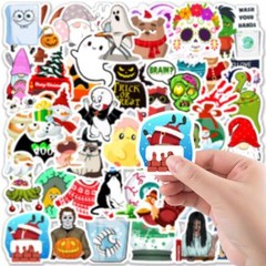 Random Holiday Sticker Decal Vinyl Halloween Horror Christmas Easter 50pc (1889)