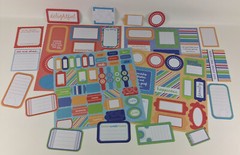 Scrapbook Lot Pages Bright Colors Family Kids Cut Outs 12×12 Paper Makes 16 Page