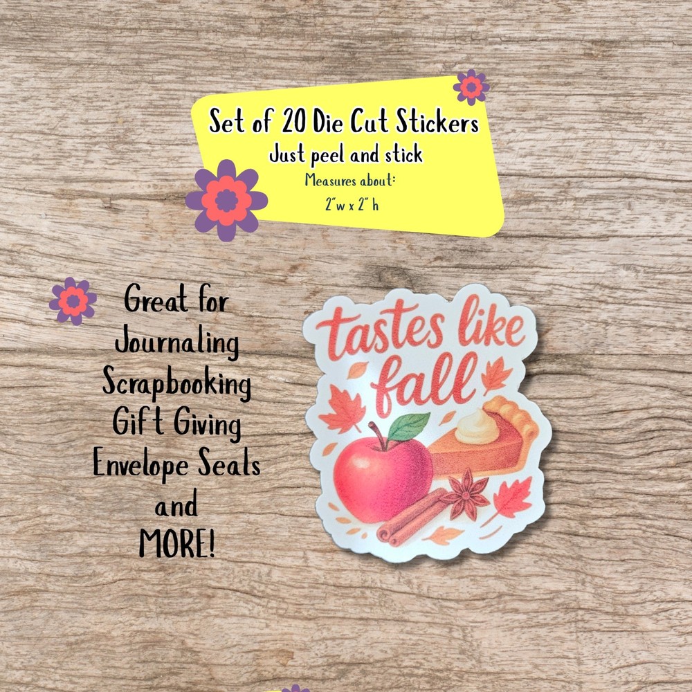 Fall themed treat sticker seals, treat bag stickers, fall stickers, set of 20