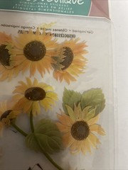 RARE Jolees Sunny Sunflowers Yellow 3D Scrapbook Stickers EK 2012 NEW