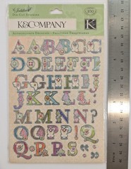 Jubilee Die-Cut Alphabet Scrapbooking Stickers By K&Company