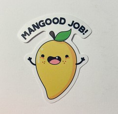 “Mangood Job” Cute Mango Fruit Wall Art Sticker for Home School Kids Decals tc1