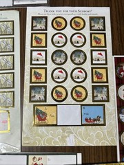 Massive Vintage Christmas Scrapbooking Ephemera Sticker Sheet Junk Journal Craft