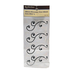 New Recollections Black Rhinestone Adhesive Embellishment Stickers 4 Count