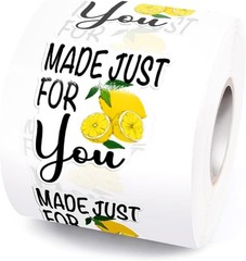 Lemon Stickers 1.5 Inch 500 Pcs Thank You Small Business Labels for Cups