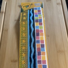 Crayola Specialty Borders Prism Star Crayon Glitter Squares Felt