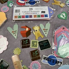 Huge lot CHIPBOARD And EPOXY TAGS Scrapbooking Embellishments Paper Art Stamping