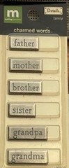 New Making Memories CHARMED WORDS METAL FAMILY pewter free USA ship