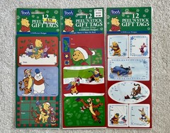 Mix Lot Of Gift Tags Mostly Christmas , Few Easter Stickers , 1 Valentine
