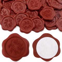 60Pcs Olive Branch Wax Seal stickers Brownish red Envelope Seal Stickers
