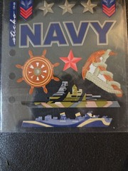 Vtg Reminisce & Sticko US Navy Scrapbook Sticker Lot Retired Sailor Battleship