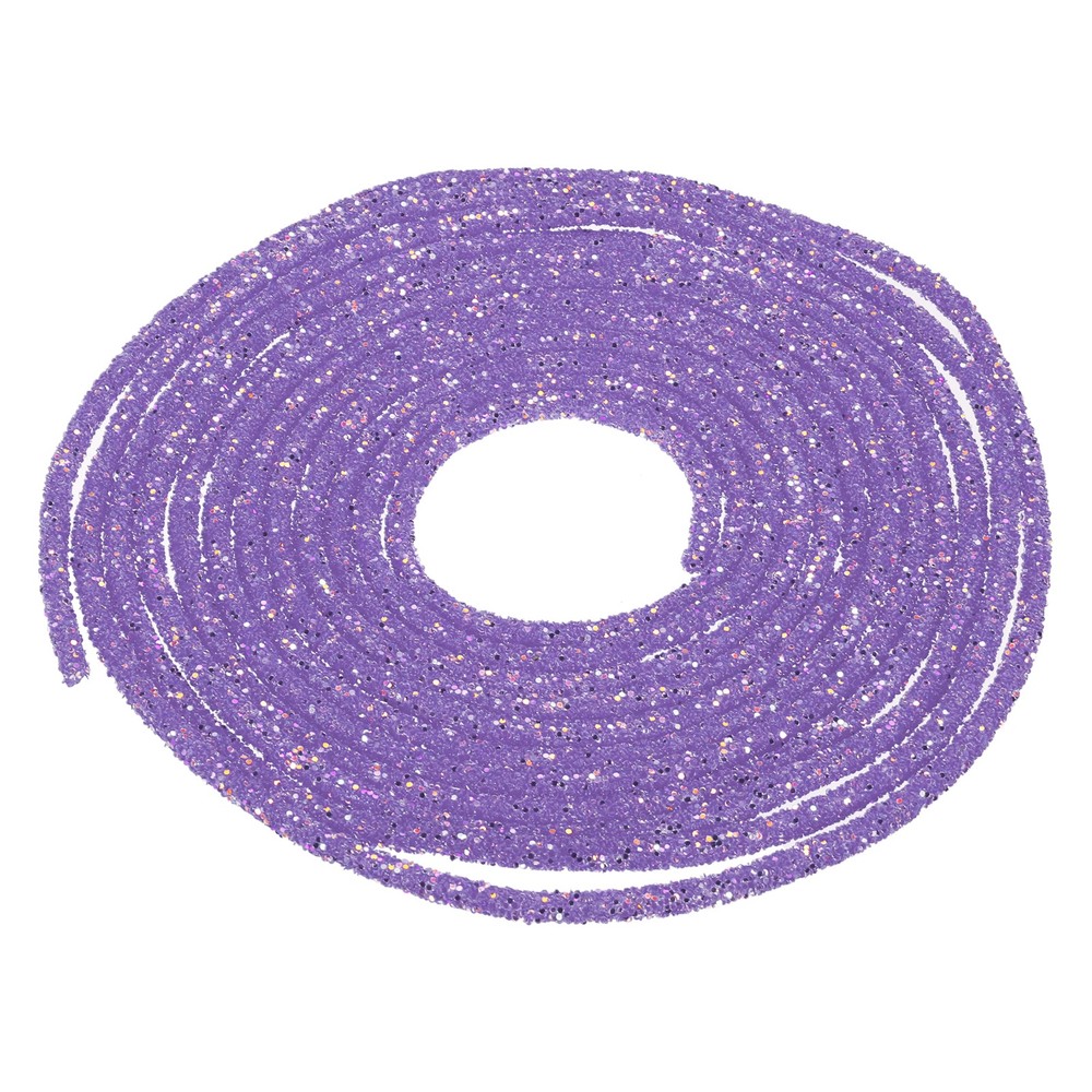 5 Yard 7mm Glitter Sequins Rope Sequins Rhinestone Cord Clear Purple