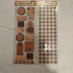 LOT OF 5-Rebecca Sower Nostalgiques Vintage Sticko Stickers Embellishments RARE