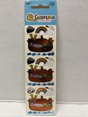 Sandylion Mylar Stickers NOAH’S ARK Sealed Pkg (1) Sheet Foil Hologram NEW