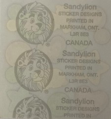 BABY BUTTONS Sticker(12pc) Sandylion•Star•Teddybear•Heart •Round•Sewing•2/4 hole