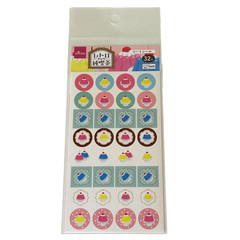 Daiso Art Tack Seal Sticker Sheet – Retro Jelly
