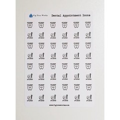 Dental Appointment Icon Stickers for Calendars and Planners