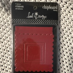 Heidi Swapp Chipboard Shapes & Frames Crimson Jet Scrapbooking Chipboard Accents