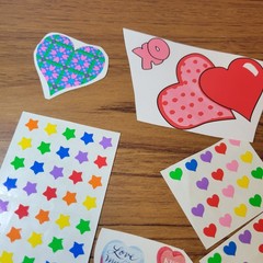 Hambly Studios Stickers Rainbows Hearts Glitter Grossmans Heart Lot