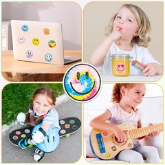 50PCS Smiling Glitter Stickers, Cute Water Bottle Stickers for Kids, for Teachin