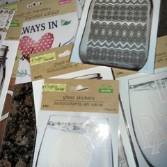 Lot of 67 Packages Crafters Square Assorted Stickers, Transfers, Stencils New