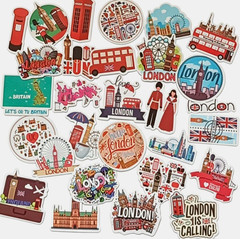 LOT OF 10 pcs ENGLAND UK travel vacation souvenir drawing themed decals london
