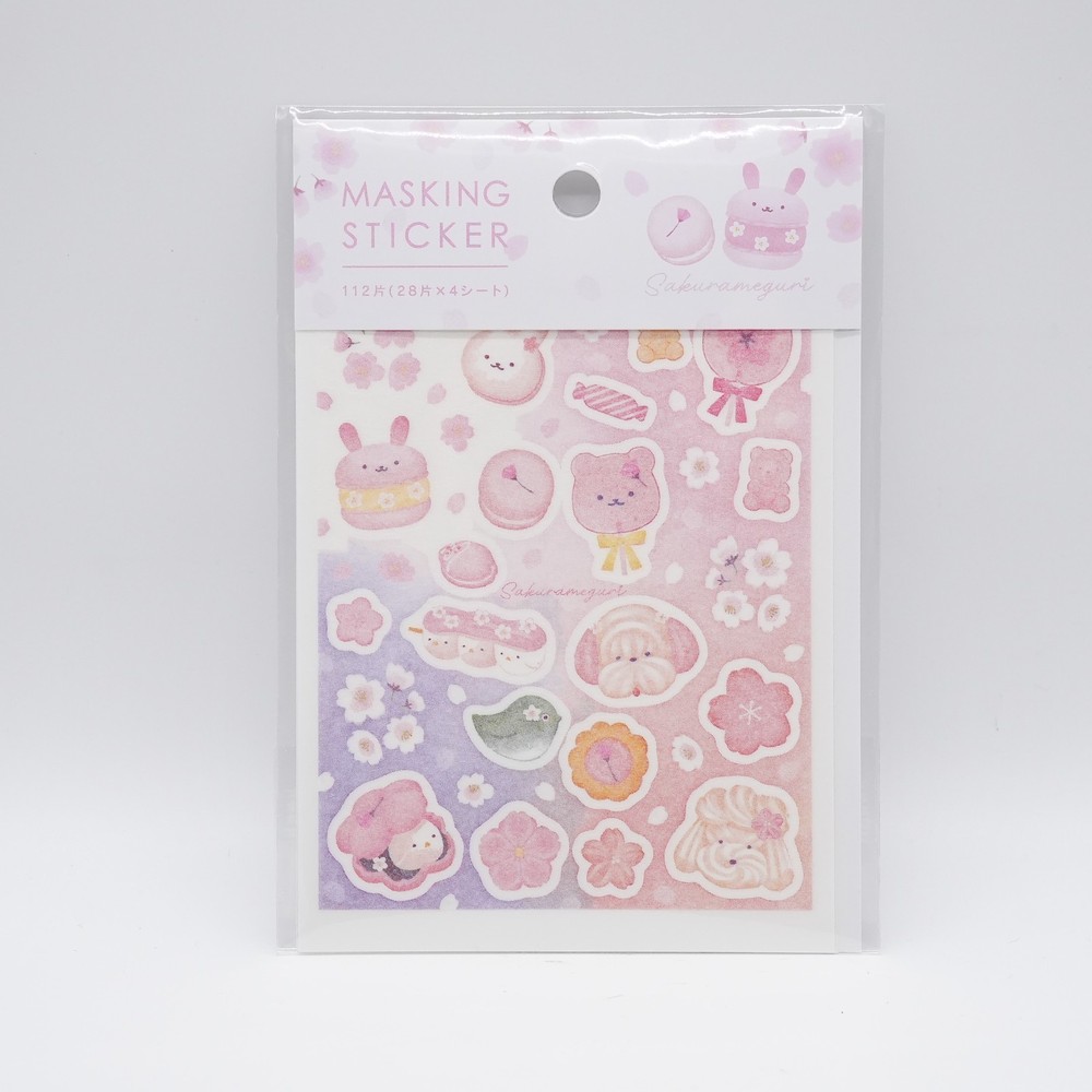Kyowa Sakurameguri Sakura Cherry Blossom Masking Stickers 112pcs Made in JAPAN