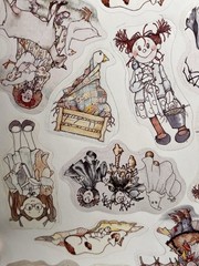 Set of 2 Vtg 80s IVY COTTAGE Current Stickers Scrapbooking EJ Taylor Little Book