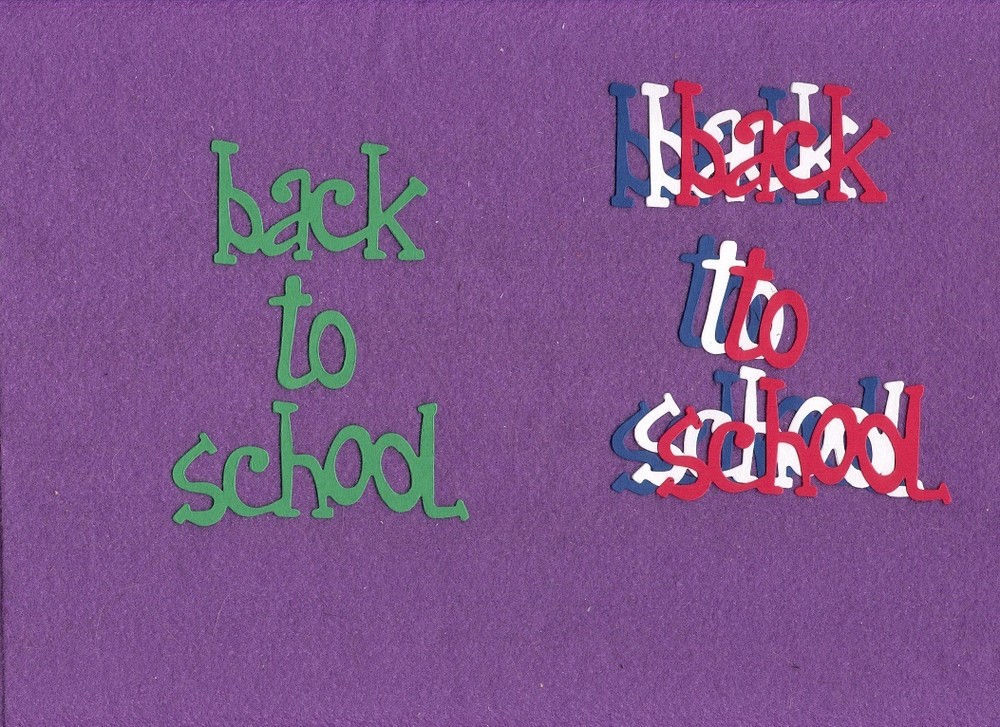 BACK TO SCHOOL #2 September kids die cuts